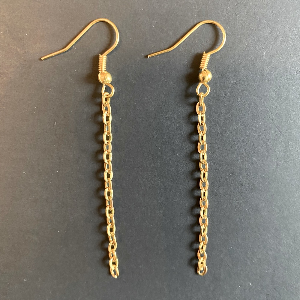 3 for 15. Gold Tone Chain Earrings